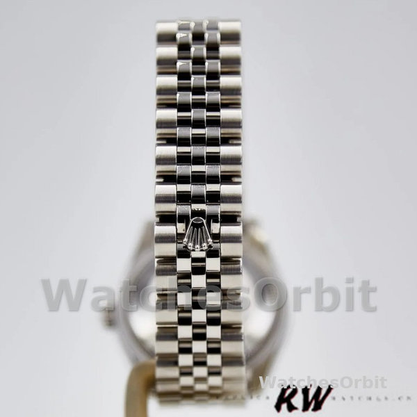 Replica Rolex Datejust 31mm voor dames-178344-Zilver Diamond Dial-Roestvrij Staal Zilver<br />