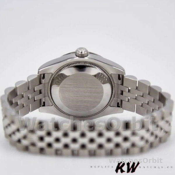 Replica Rolex Datejust 31mm voor dames-178344-Zilver Diamond Dial-Roestvrij Staal Zilver<br />