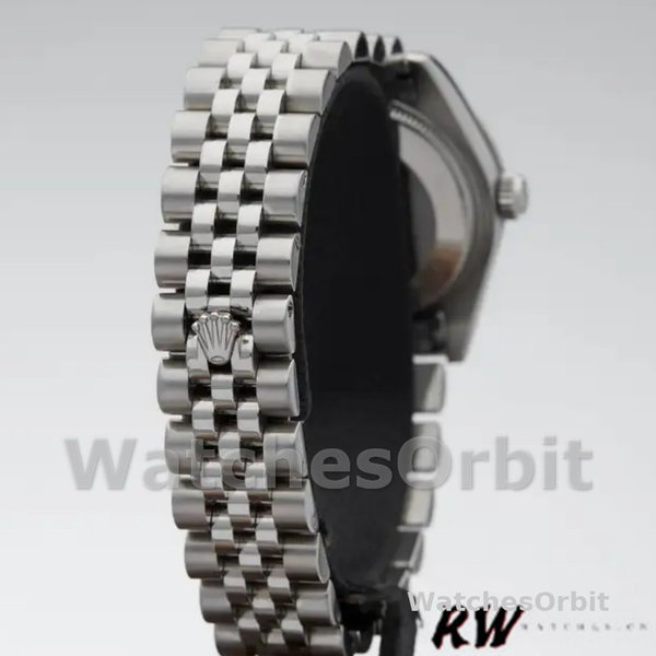Replica Rolex Datejust 31mm voor dames-178344-Witte Romeinse cijfers Wijzerplaat-Roestvrij Staal Wit
