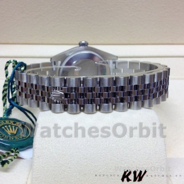 Replica Rolex Datejust 31mm voor dames-178344-Witte parelmoer met diamant wijzerplaat MOP