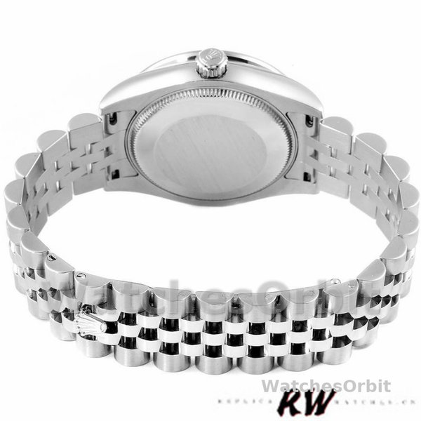 Replica Rolex Datejust 31mm voor dames-178384-Blauwe wijzerplaat-diamanten ring blauw