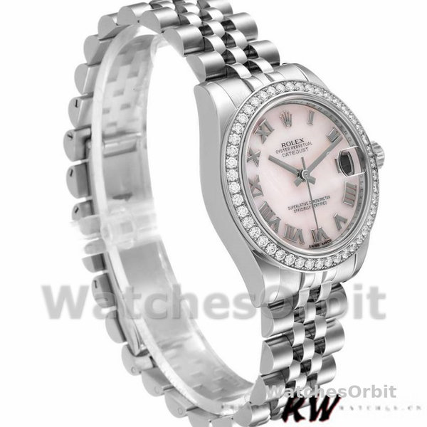 Replique Femmes Rolex Datejust 31mm Femmes-178384-Pink Cadran nacre rose