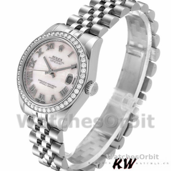 Replique Femmes Rolex Datejust 31mm Femmes-178384-Pink Cadran nacre rose