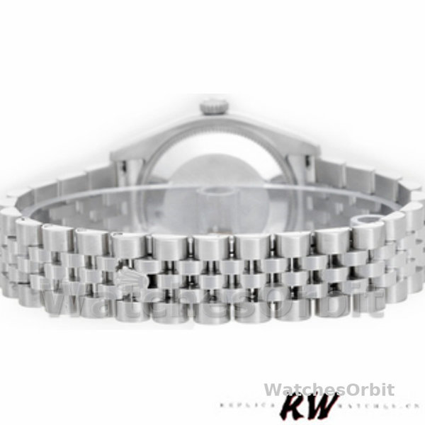 Womens Rolex Datejust 31mm Womens-178384-Black Roman Dial-Stainless Steel Black Replica Image