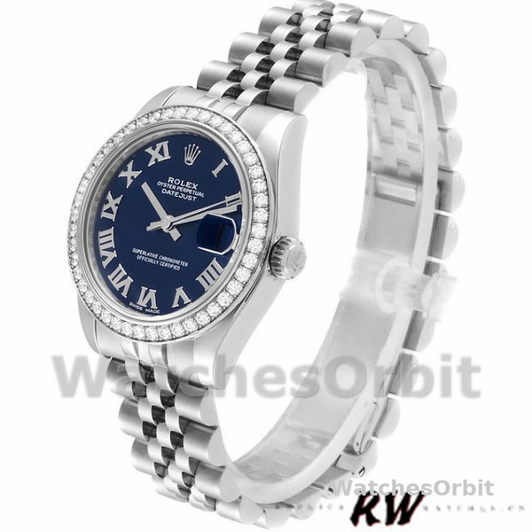 Womens Rolex Datejust 31mm Womens-178384-Blue Roman Dial-Stainless Steel Blue Replica Image