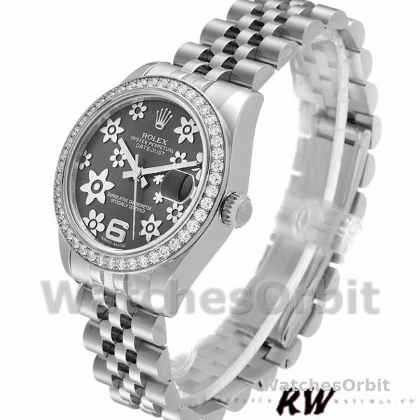 Replica Rolex Datejust 31mm voor dames-178384-Bloemen Diamond Dial-Stainless Steel<br />