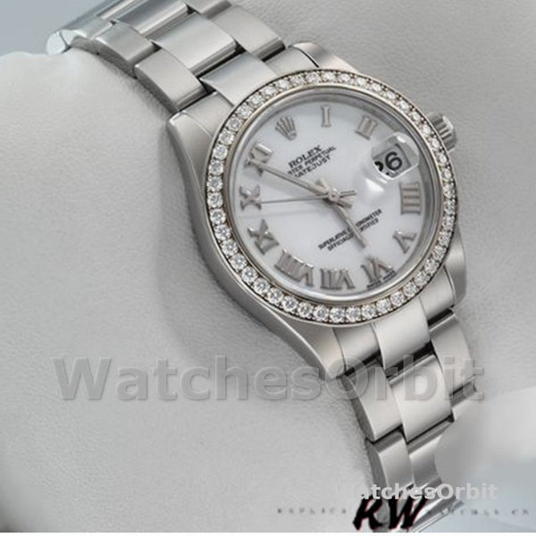 Women's Rolex Datejust 31mm Women's-178384-White Roman Numeral Dial White