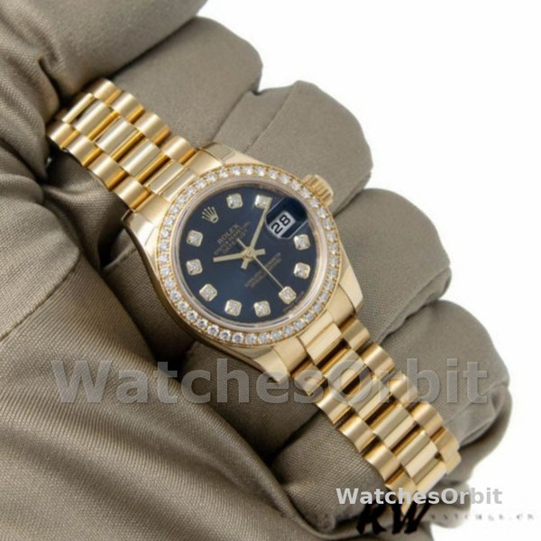 Womens Rolex Datejust 26mm Womens-179138-Blue Diamond Dial Blue Replica Image