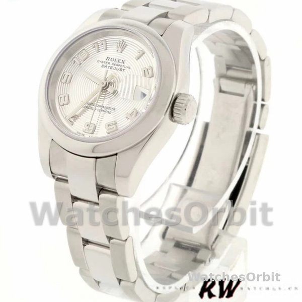 Replica Rolex Datejust 26mm Dames-179160-Zilver Concentrische Cirkel Wijzerplaat Zilver<br />