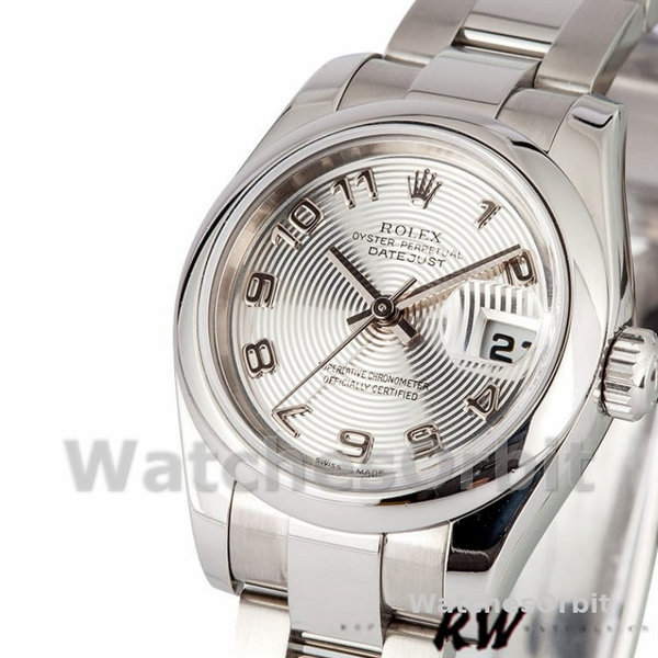 Replica Rolex Datejust 26mm Dames-179160-Zilver Concentrische Cirkel Wijzerplaat Zilver<br />