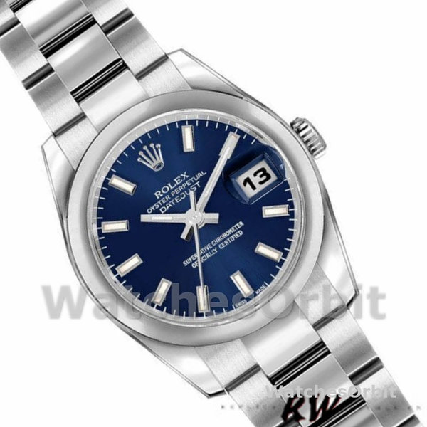 Womens Rolex Datejust 26mm Womens-179160-Blue Index Dial-Domed Bezel Blue Replica Image