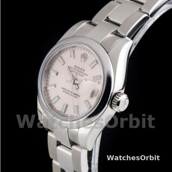Women's Rolex Datejust 26mm Women's-179160-Pink Index Dial-Domed Bezel Pink