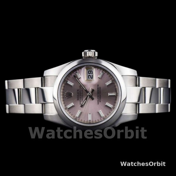Womens Rolex Datejust 26mm Womens-179160-Pink Index Dial-Domed Bezel Pink Replica Image