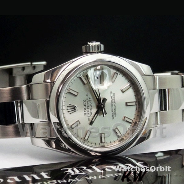 Replica Rolex Datejust 26mm Dames-179160-Zilver Index Dial-Domed Bezel Zilver