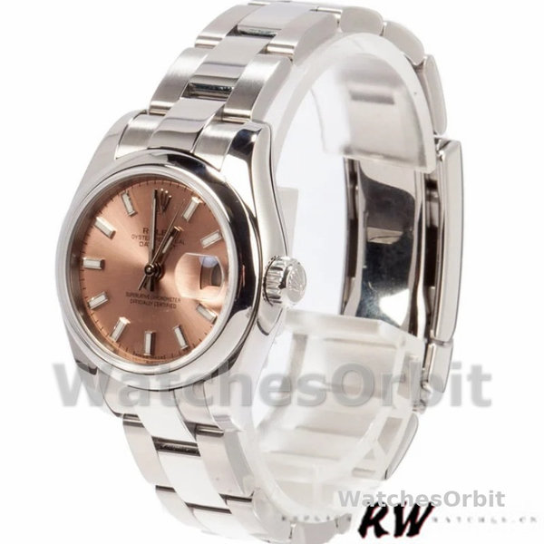 Womens Rolex Datejust 26mm Womens-179160-Pink Index Dial-Domed Bezel Pink Replica Image