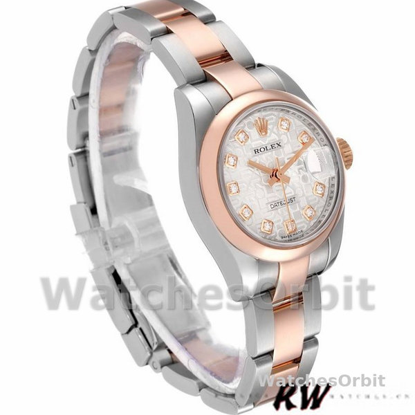 Replique Rolex Datejust 26mm Femme-179161-Cadran Anniversaire Jubilé Argent-Acier inoxydable & Or Everose Argent