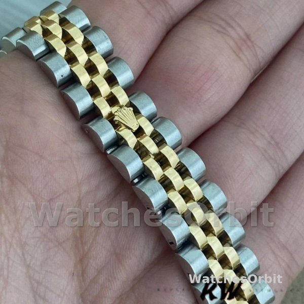 Replique Rolex Datejust-179163, 26mm, Champagne Jubilee Cadran diamanté, lunette bombée, Lady Champagne pour femme