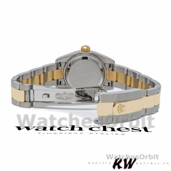 Womens Rolex Datejust 26mm Womens-179163-Champagne Roman Dial-Domed Dezel Champagne Replica Image