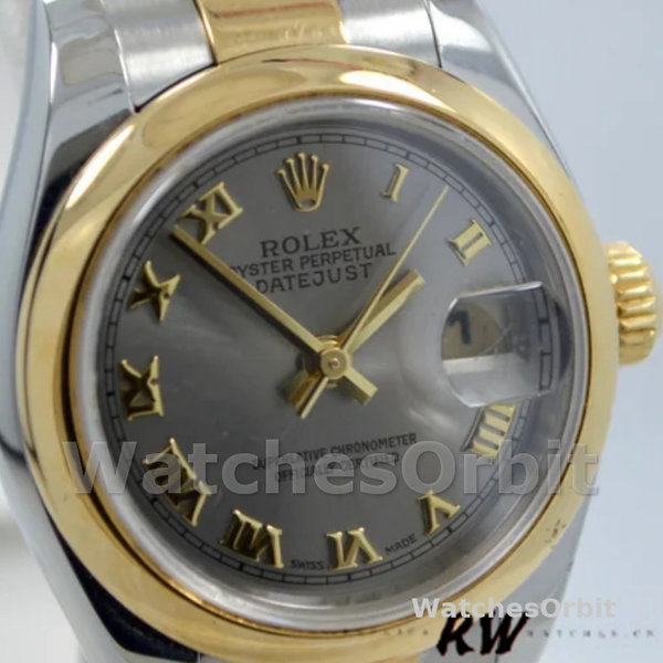 Womens Rolex Datejust 26mm Womens-179163-Grey Dial-Domed Dezel Grey Replica Image
