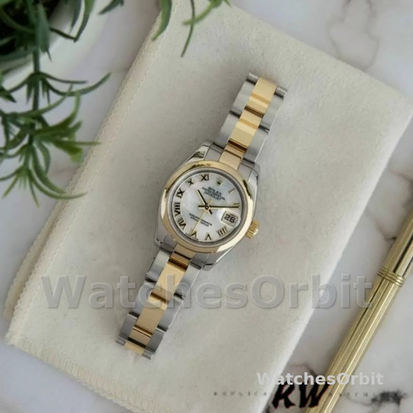 Replique Femmes Rolex Datejust 26mm Femmes-179163-Mother-of-Pearl Roman Dial MOP