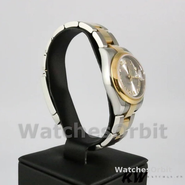 Replique Rolex Datejust-179163 pour femme, 26mm, cadran gris soleil, lunette bombée, Lady Grey