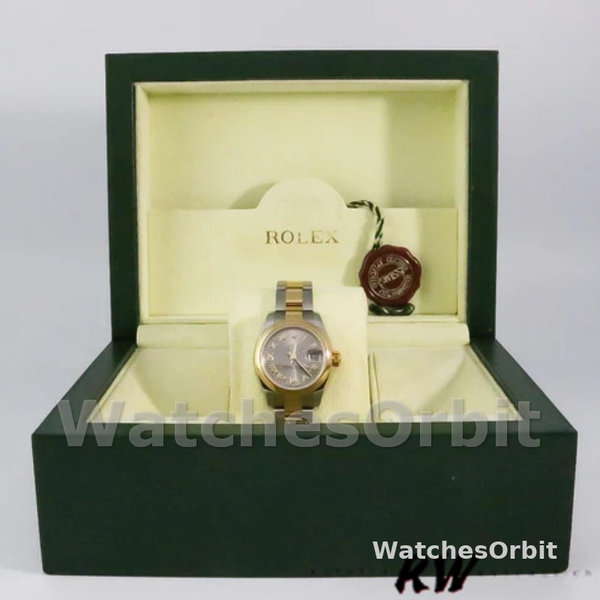 Replique Rolex Datejust-179163 pour femme, 26mm, cadran gris soleil, lunette bombée, Lady Grey