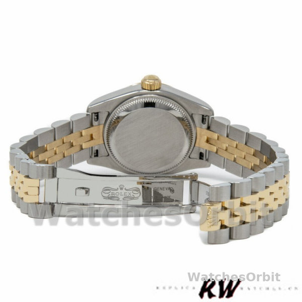 Replique Rolex Datejust-179163 pour femme, 26mm, cadran index blanc, lunette bombée, Lady White