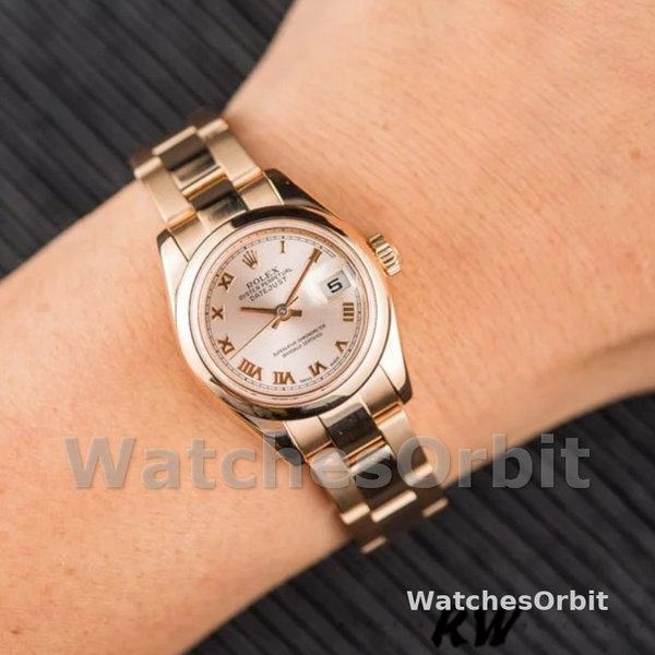 Womens Rolex Datejust-179165, 26mm, Everose Gold Pink Roman Dial, Lady Pink Replica Image