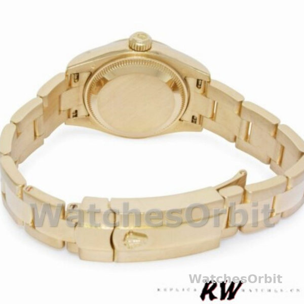 Womens Rolex Datejust-179168, 26mm, Smooth Domed Champagne Roman Dial, Lady Champagne Replica Image