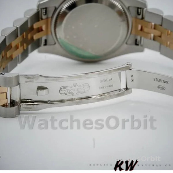 Replique Rolex Datejust-179171 pour femme, 26mm, cadran noir, lunette cannelée, Lady Black