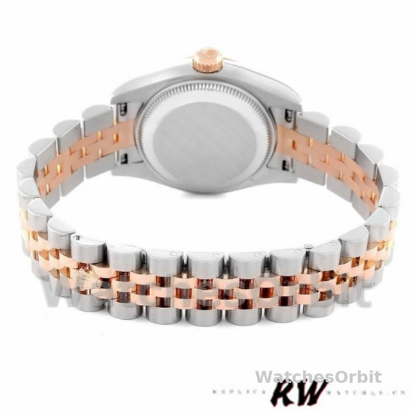 Replique Rolex Datejust-179171 pour femme, 26mm, cadran brun chocolat, lunette cannelée, Lady brun chocolat