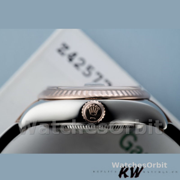 Replique Rolex Datejust-179171 pour femme, 26mm, cadran noir diamanté, lunette cannelée, Lady Black