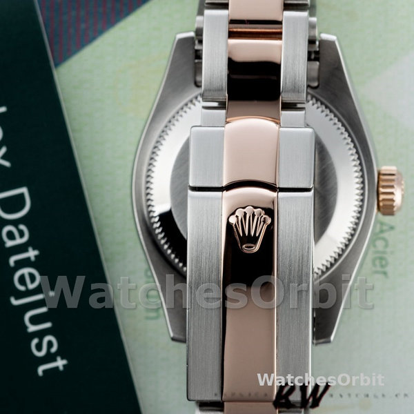Replique Rolex Datejust-179171 pour femme, 26mm, cadran noir diamanté, lunette cannelée, Lady Black