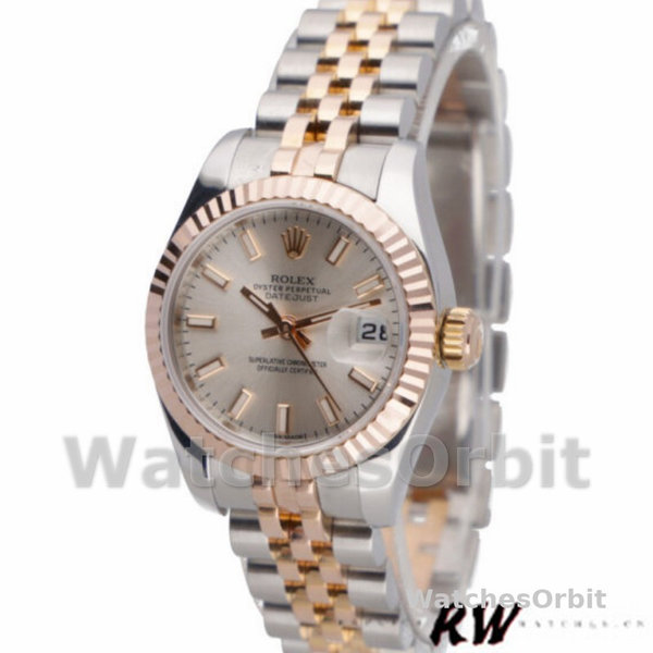 Womens Rolex Datejust-179171, 26mm, Silver Dial, Fluted Bezel, Lady Silver Replica Image