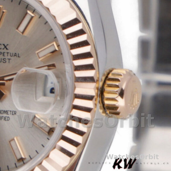 Womens Rolex Datejust-179171, 26mm, Silver Dial, Fluted Bezel, Lady Silver Replica Image