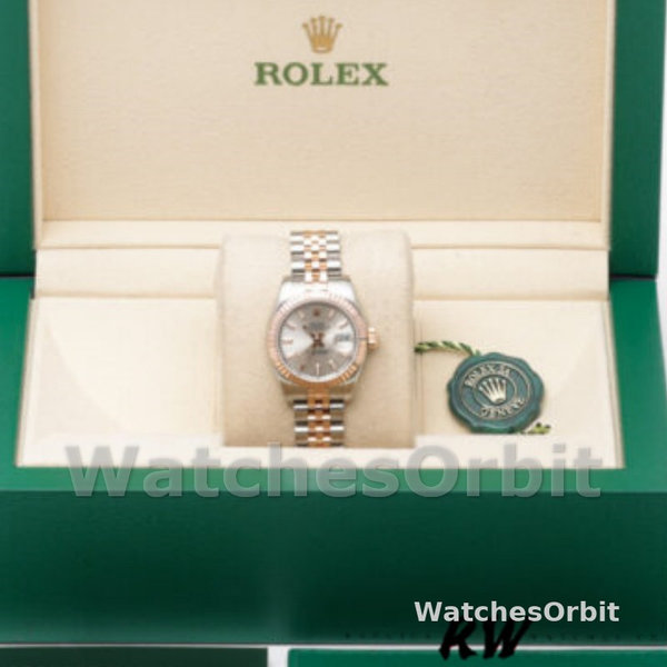 Womens Rolex Datejust-179171, 26mm, Silver Dial, Fluted Bezel, Lady Silver Replica Image