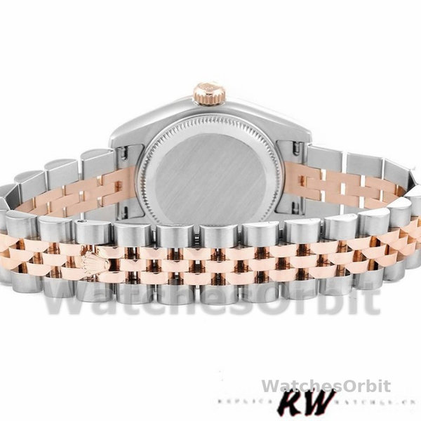 Replique Rolex Datejust-179171 pour femme, 26mm, cadran Silver Jubilee Anniversary, lunette cannelée, Lady Silver