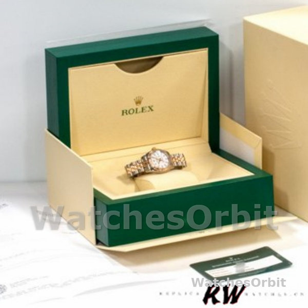 Replique Rolex Datejust-179171 pour femme, 26mm, cadran blanc, lunette cannelée, Lady White