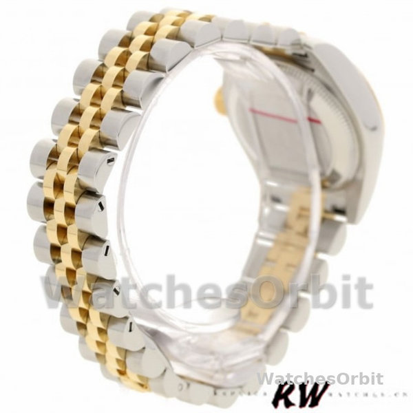 Replica Rolex Datejust-179173 da donna, 26 mm, quadrante nero, lunetta scanalata, Lady Black