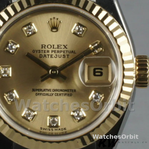 Replica Rolex Datejust 179173 Champagne Diamond Dial Fluted Bezel 26MM Lady Replica Uhr Exklusive Damen Replica Uhr kaufen
