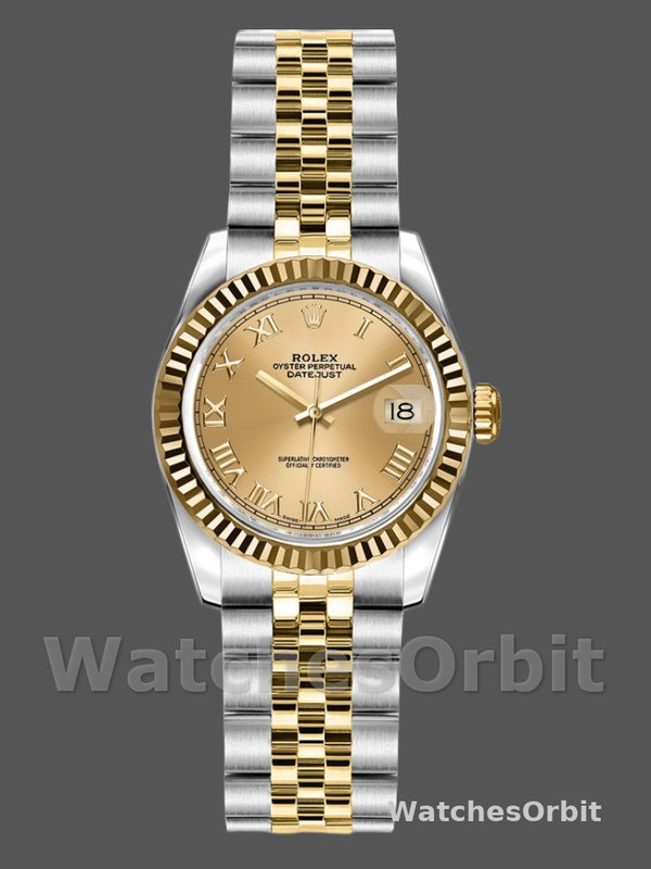 Rolex Datejust 179173 Champagne Roman Numeral Dial 26MM Damen Replica Watch