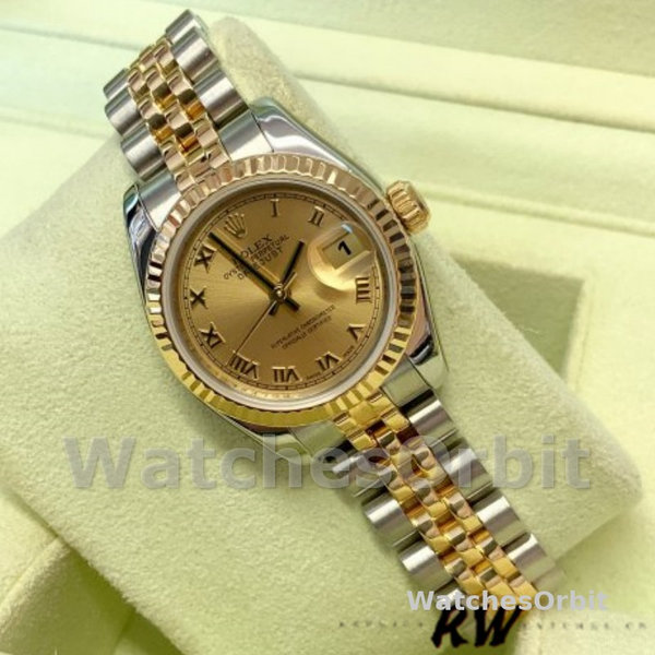 Rolex Datejust 179173 Champagne Roman Numeral Dial 26MM Damen Replica Watch