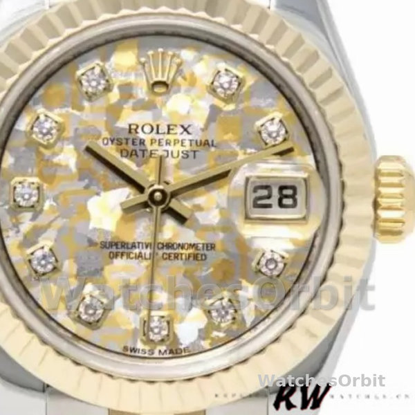 Replica Rolex Datejust-179173 da donna, 26 mm, quadrante Jubilee Crystal Grey e Champagne, Lady Grey