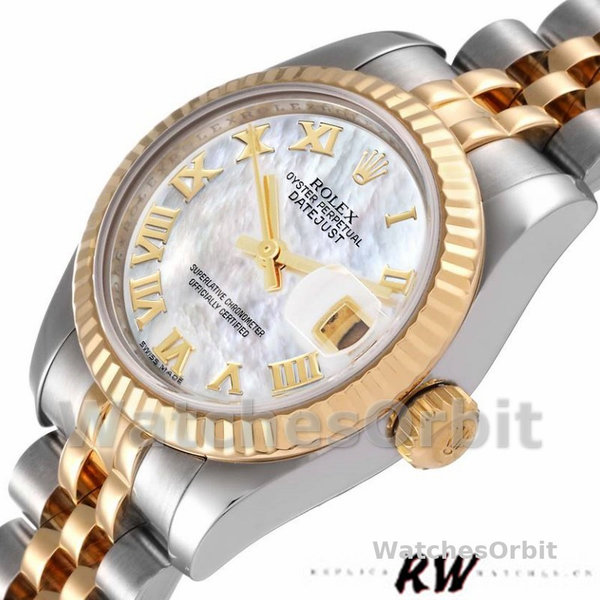 Rolex Datejust 179173 Mother Of Pearl White Dial 26MM Damen Replica Watch