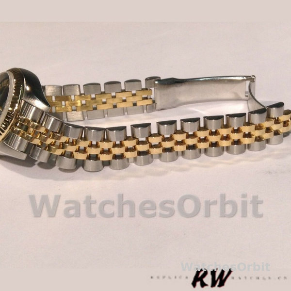 Replica Rolex Datejust-179173 da donna, 26 mm, quadrante Sunbeam Silver, lunetta scanalata, Lady Silver