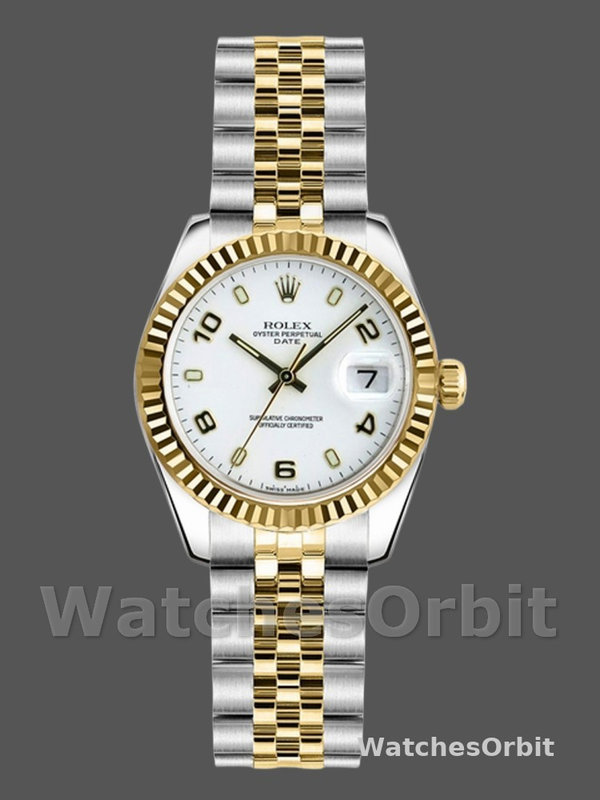 Rolex Datejust 179173 White Arabic Numerals Dial Fluted Bezel 26MM Lady Replica Watch