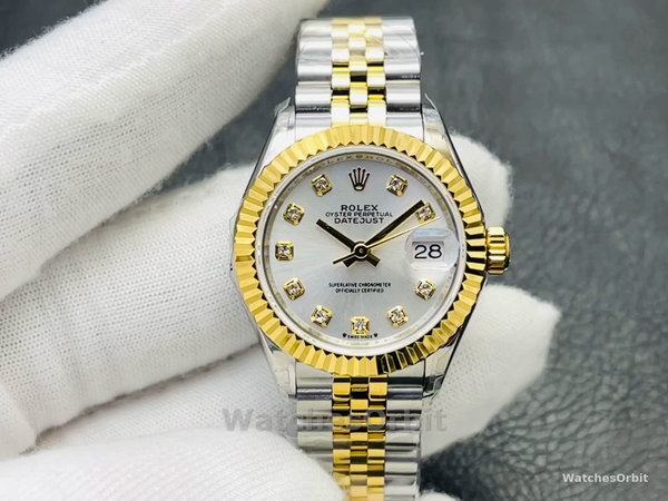 Replica Rolex Datejust 179173 White Diamond Dial Fluted Bezel 26MM Lady Replica Uhr