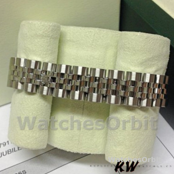 Replique Rolex Datejust-179174 pour femme, 26mm, cadran index noir, lunette cannelée, Lady Black
