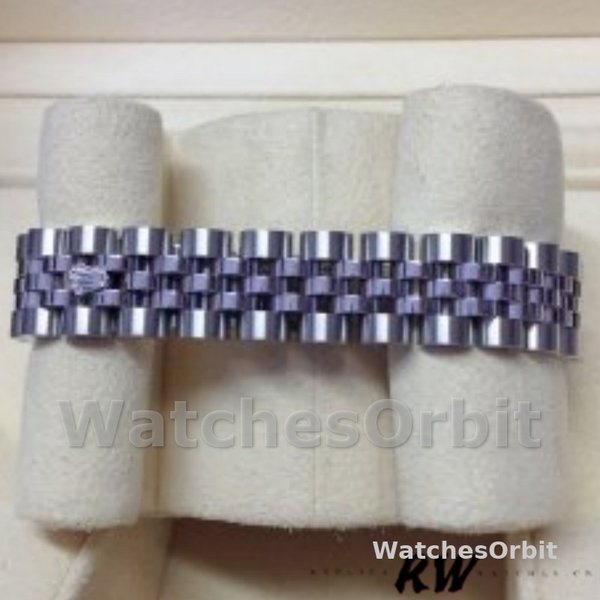 Replique Rolex Datejust-179174 pour femme, 26 mm, cadran romain noir, lunette cannelée, Lady Black