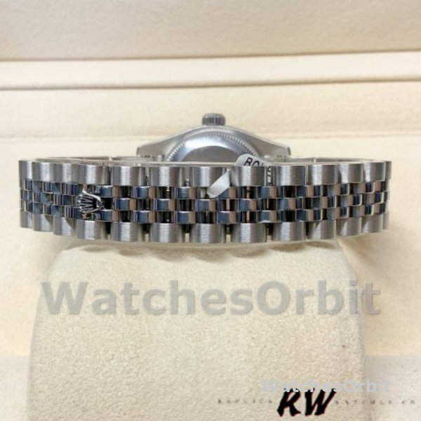 Replique Rolex Datejust-179174, 26mm, cadran bleu diamant, lunette cannelée, Lady Blue, pour femme